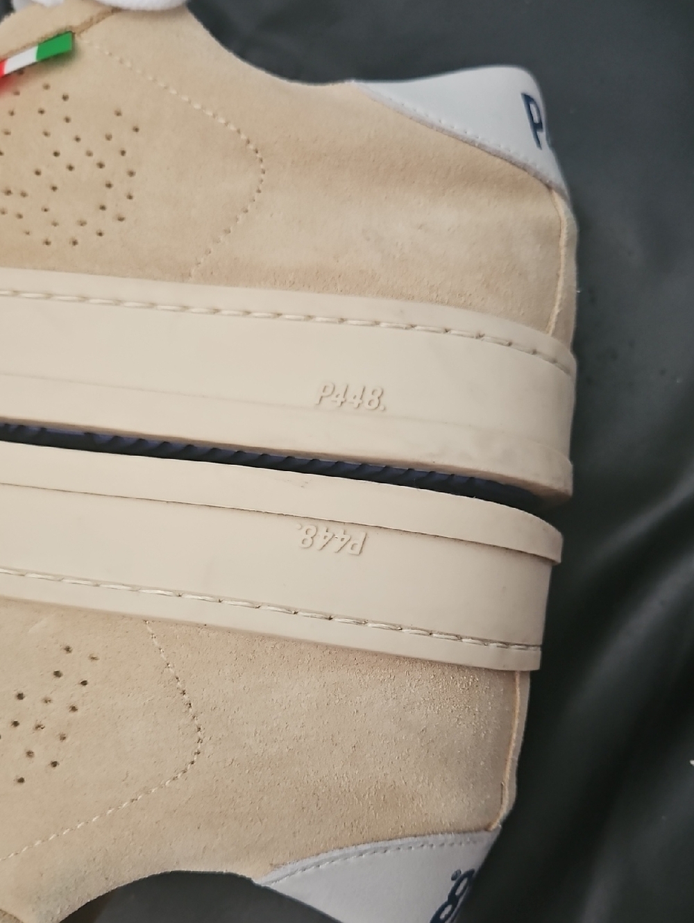 P448 X Scuderia AlphaTauri Low Top Jack  Lace-up Eu-37 7US Beige Suede Sneaker - Picture 9 of 11